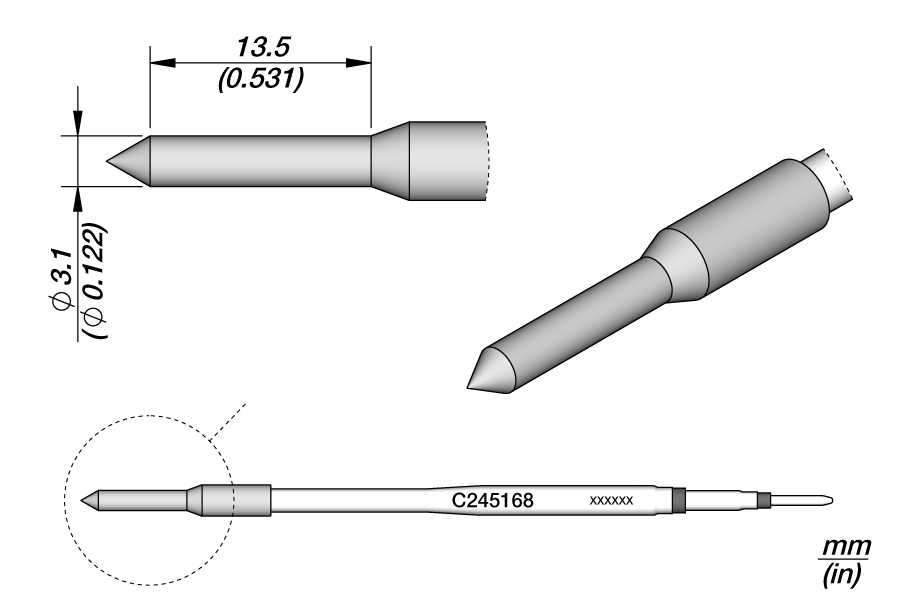 C245168 - Plastic Thermal Hole Punch Cartridge Ø 3.1